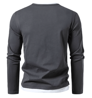 Alwin | T-shirt à manches longues premium en coton peigné
