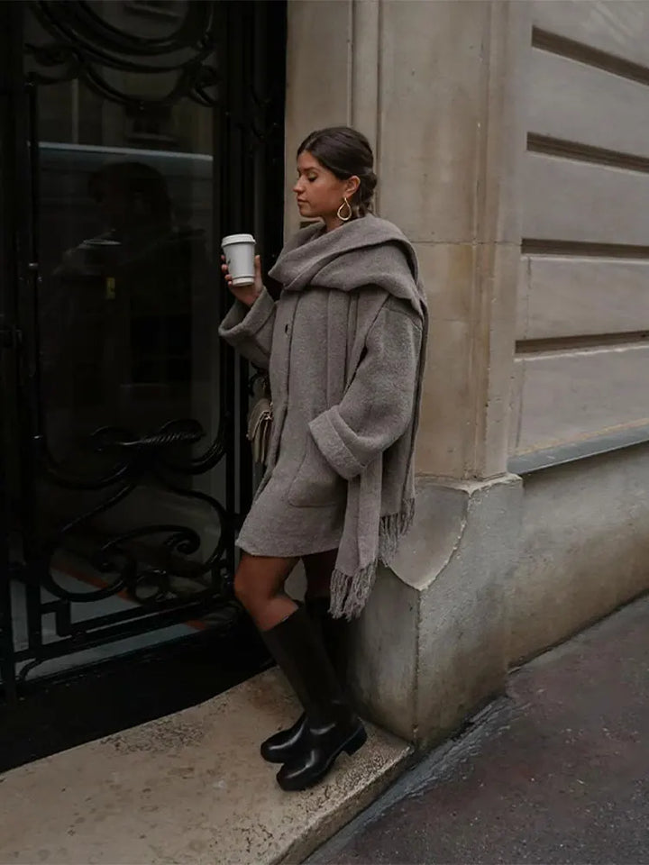 Sophie | Ensemble manteau avec écharpe Kappa