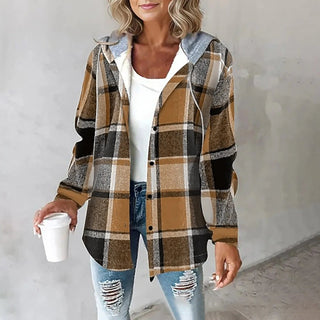 Maia | Veste à carreaux avec coupe décontractée et capuche