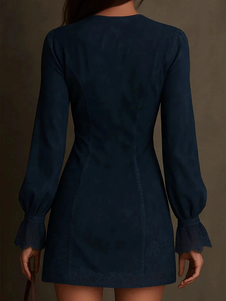 Anastacia | Robe mini en velours avec manches longues