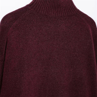 Vivian | Pull bordeaux avec col montant