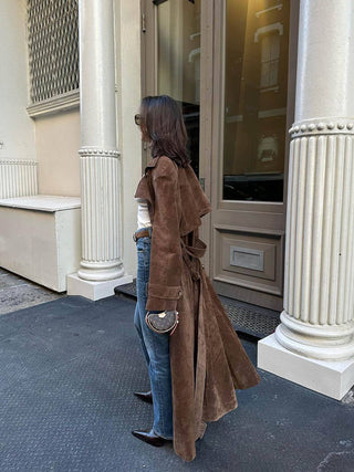 Frejas™| Manteau long en imitation daim