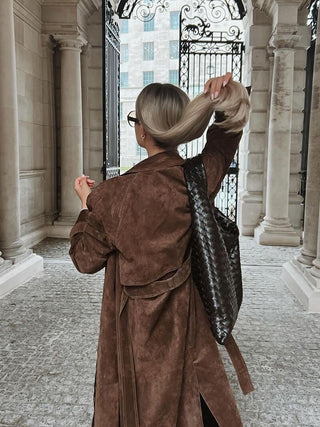 Frejas™| Manteau long en imitation daim