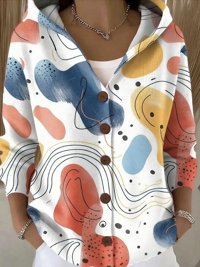 Ariya | Gilet multicolore avec capuche