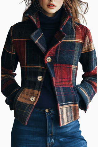 Avril | Veste à carreaux courte