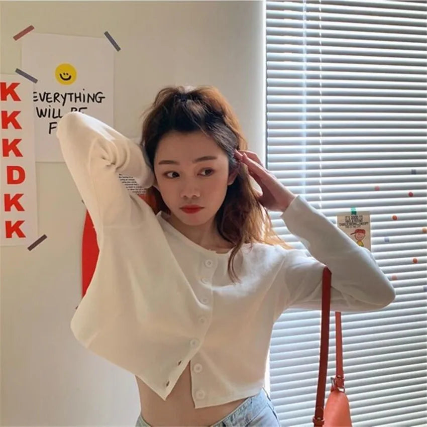 Erika | Pull Crop-Top avec Boutons