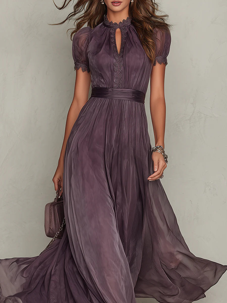 Olivia | Robe Maxi Chiffon Élégante Vintage