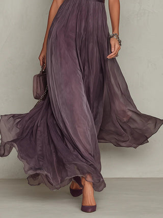 Olivia | Robe Maxi Chiffon Élégante Vintage