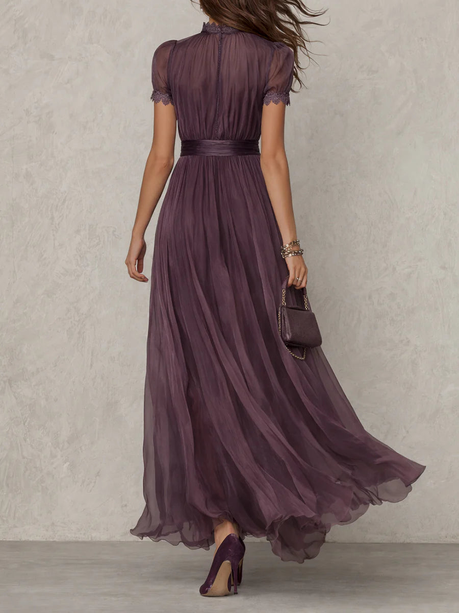 Olivia | Robe Maxi Chiffon Élégante Vintage