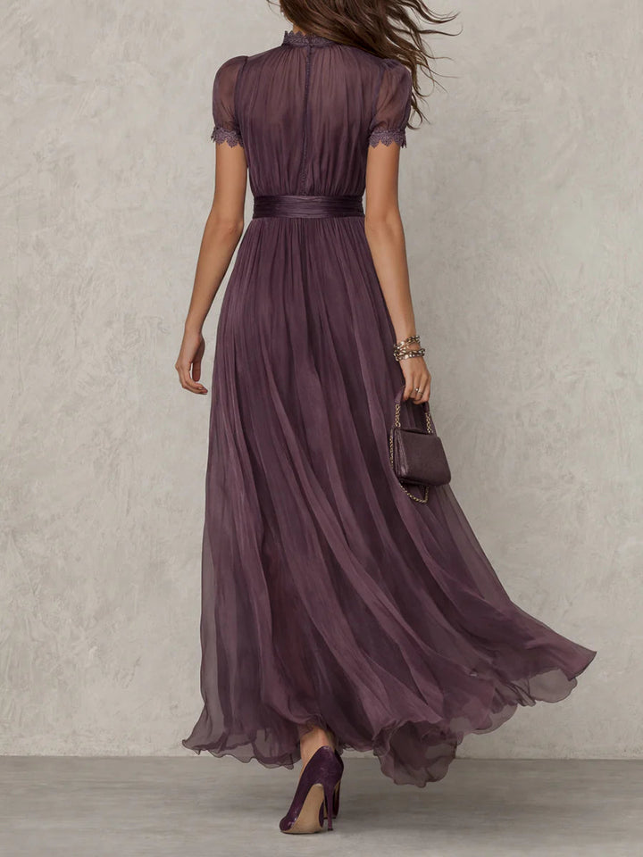 Olivia | Robe Maxi Chiffon Élégante Vintage