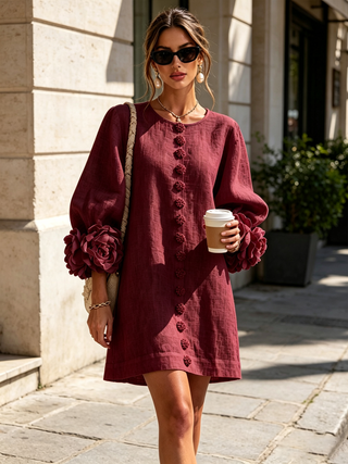 Élodie™ | Robe Élégante à Fleurs