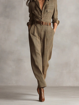 Lucinda – Combinaison en Tweed Élégante