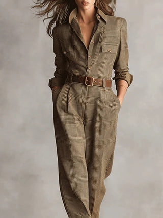 Lucinda – Combinaison en Tweed Élégante