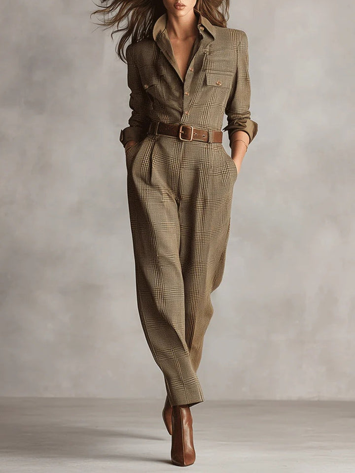 Lucinda – Combinaison en Tweed Élégante