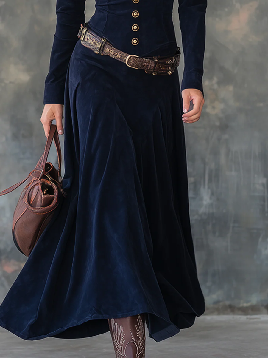 Camilla | Robe Maxi à Manches Longues et Décolleté en V