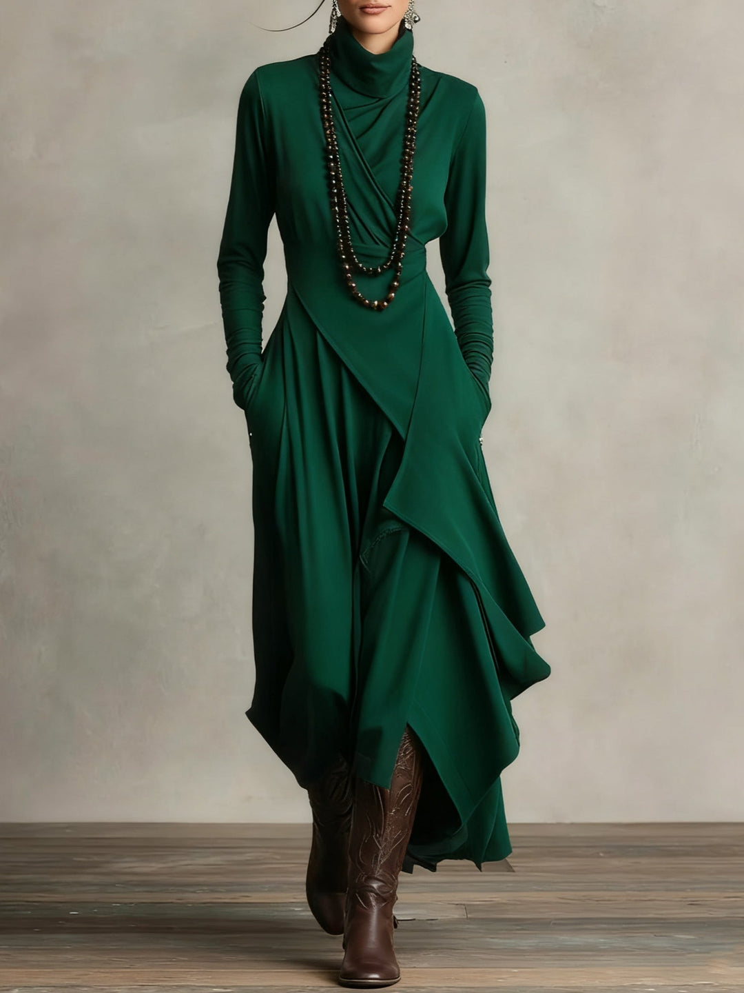 Gaille | Robe Maxi Col Roulé