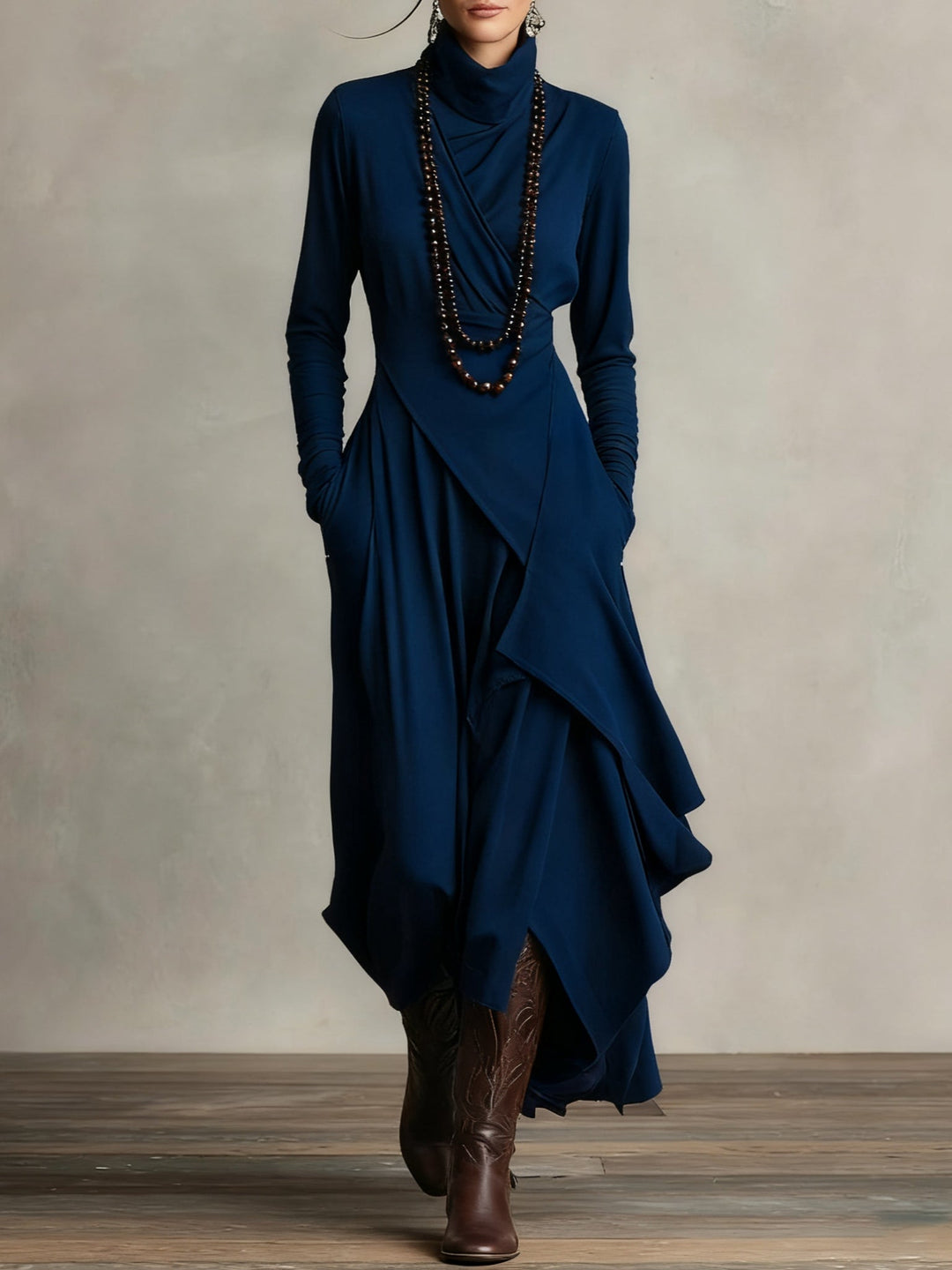 Gaille | Robe Maxi Col Roulé