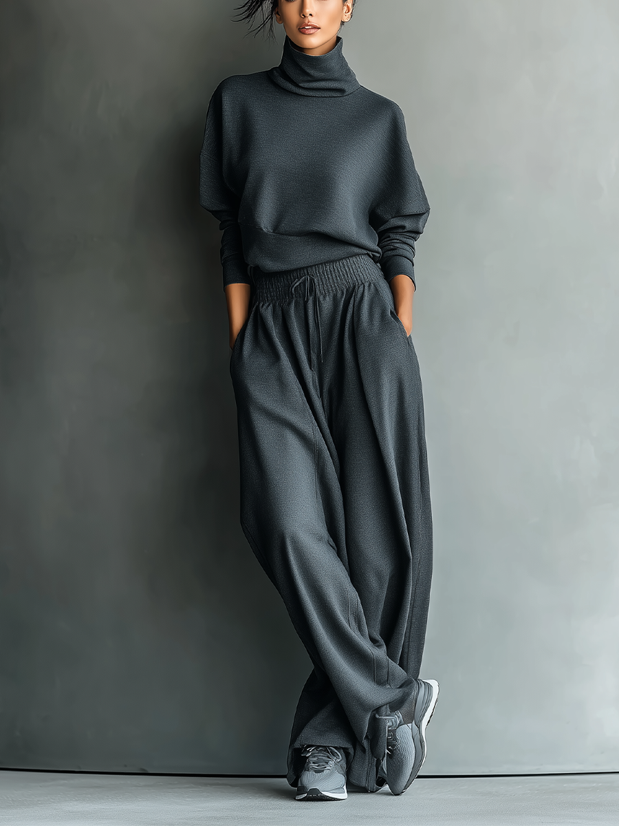 Ensemble Tricot Pantalon Large