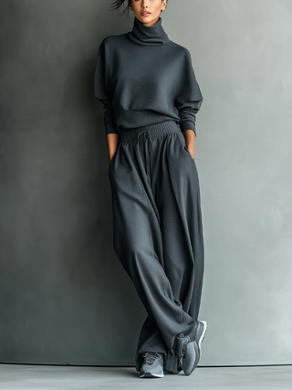Ensemble Tricot Pantalon Large