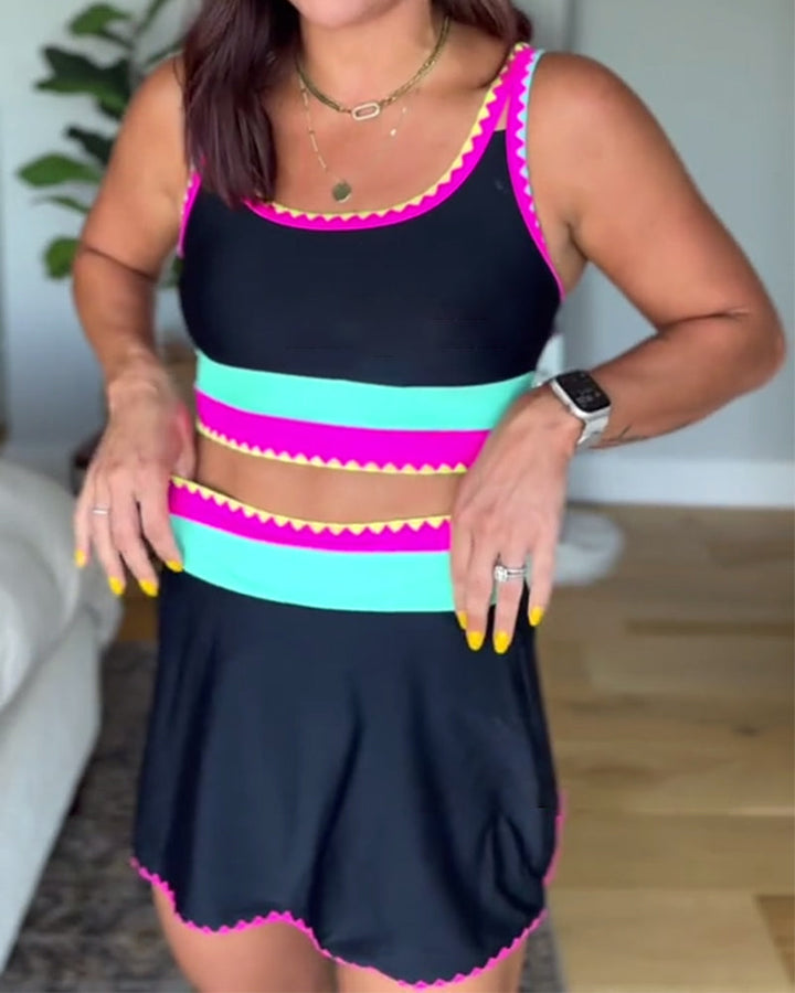 Myra | Ensemble élégant color block en trois pièces
