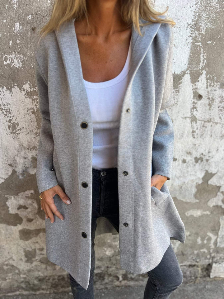 Adriana | Gilet avec boutons et capuche