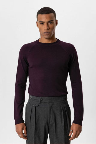 Hugo | Pull en maille ajusté à col rond