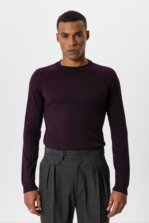 Hugo | Pull en maille ajusté à col rond
