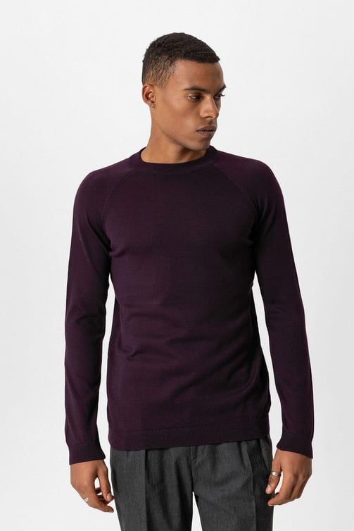 Hugo | Pull en maille ajusté à col rond