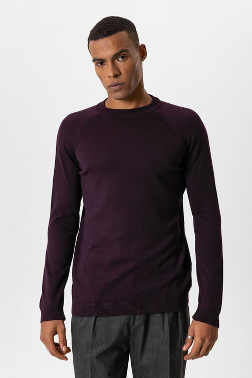 Hugo | Pull en maille ajusté à col rond