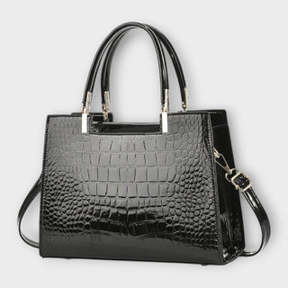 Olivia - Sac à main en cuir crocodile brillant