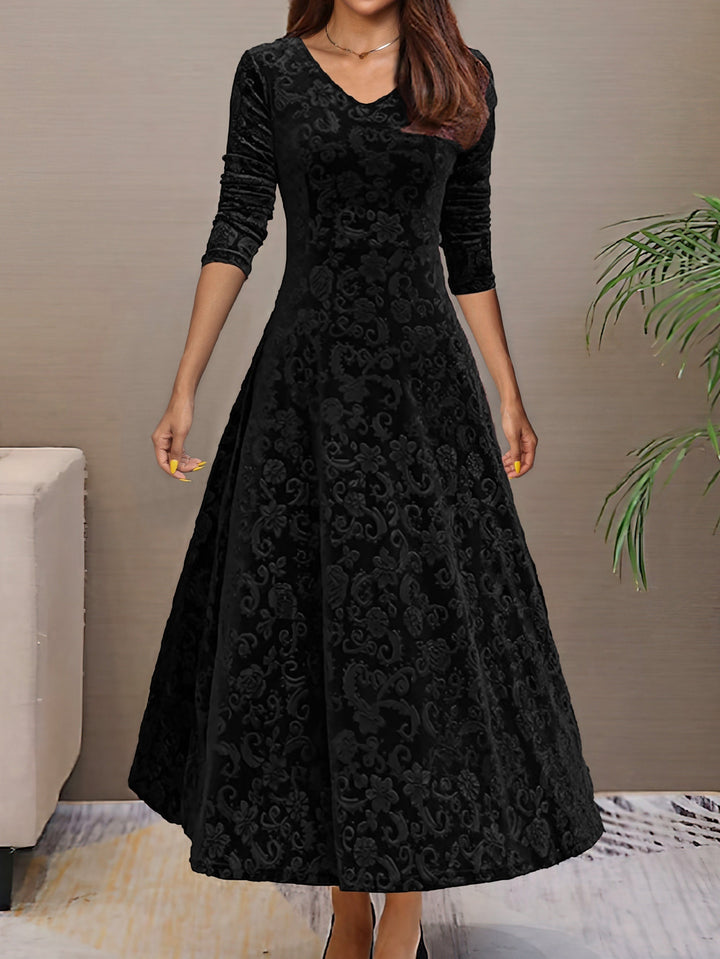 Calla | Robe midi cintrée et évasée