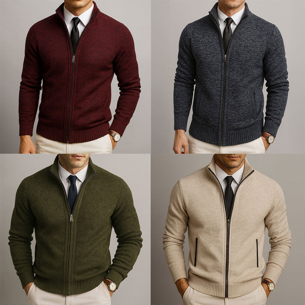 Japhet | Veste en tricot classique avec col montant