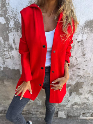 Adriana | Gilet avec boutons et capuche