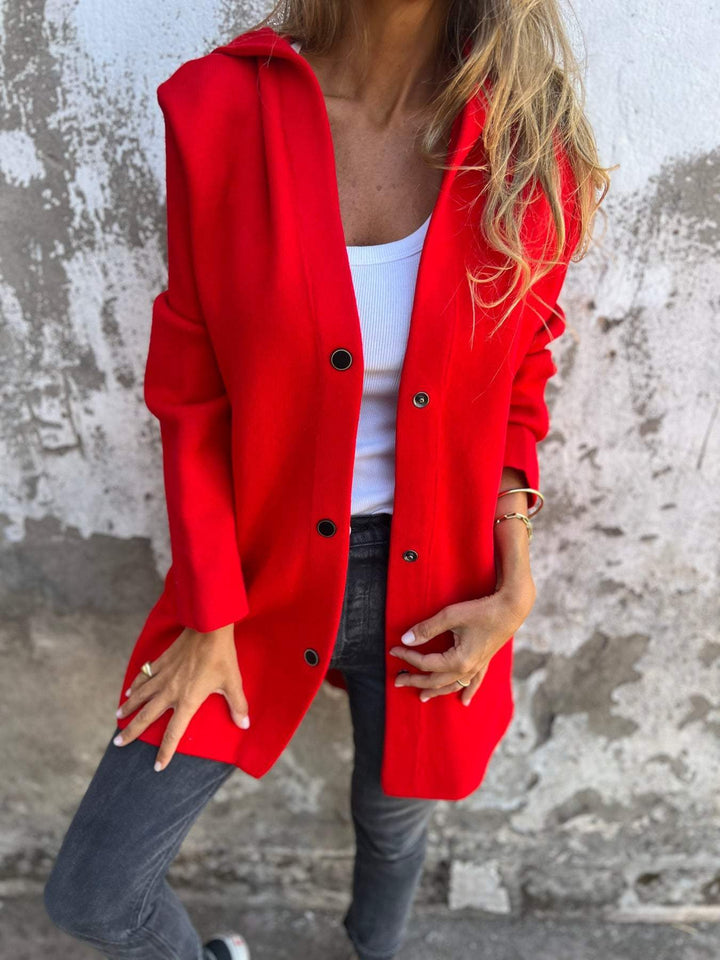 Adriana | Gilet avec boutons et capuche