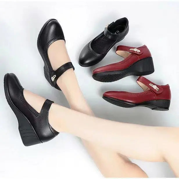 Amaya | Chaussures à talons en cuir avec bride à boucle