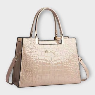 Olivia - Sac à main en cuir crocodile brillant