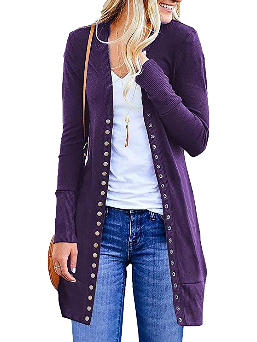 Luzia | Cardigan mi-long avec boutons