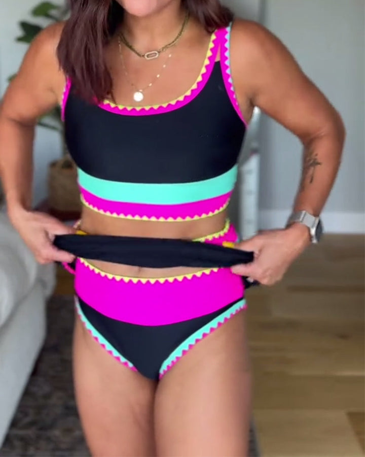 Myra | Ensemble élégant color block en trois pièces