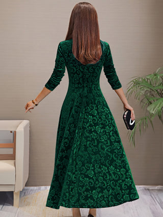 Calla | Robe midi cintrée et évasée