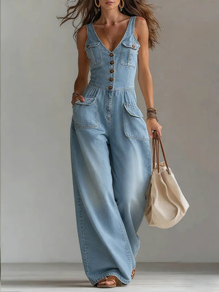 Sofia | Combinaison en Denim Rilassato