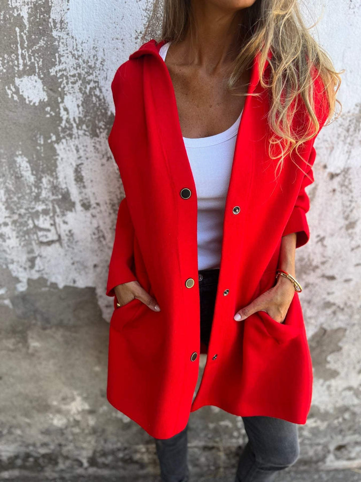 Adriana | Gilet avec boutons et capuche