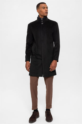 Stellan | Manteau à Col Haut pour Looks Élégants