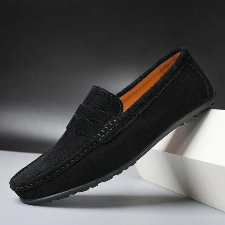 Lova & Lior | Mocassins en daim de première qualité pour homme