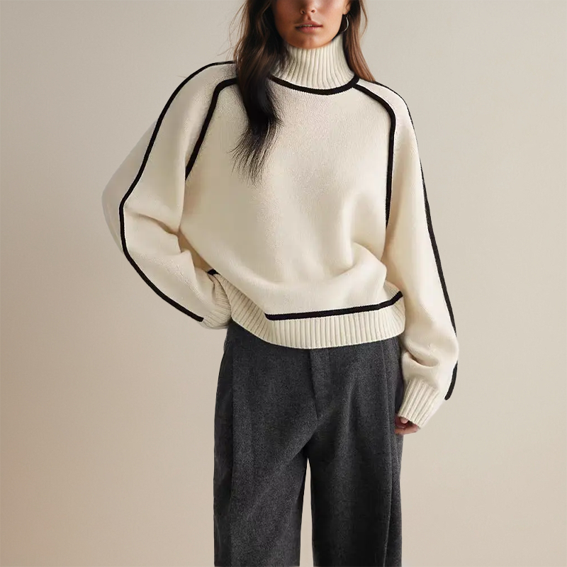 Valerie | Pull Col Polo à Pois