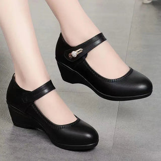 Amaya | Chaussures à talons en cuir avec bride à boucle