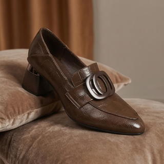 Valora Mocassins en Cuir à Talons