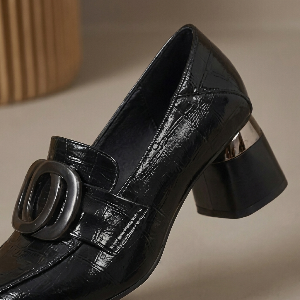 Valora Mocassins en Cuir à Talons