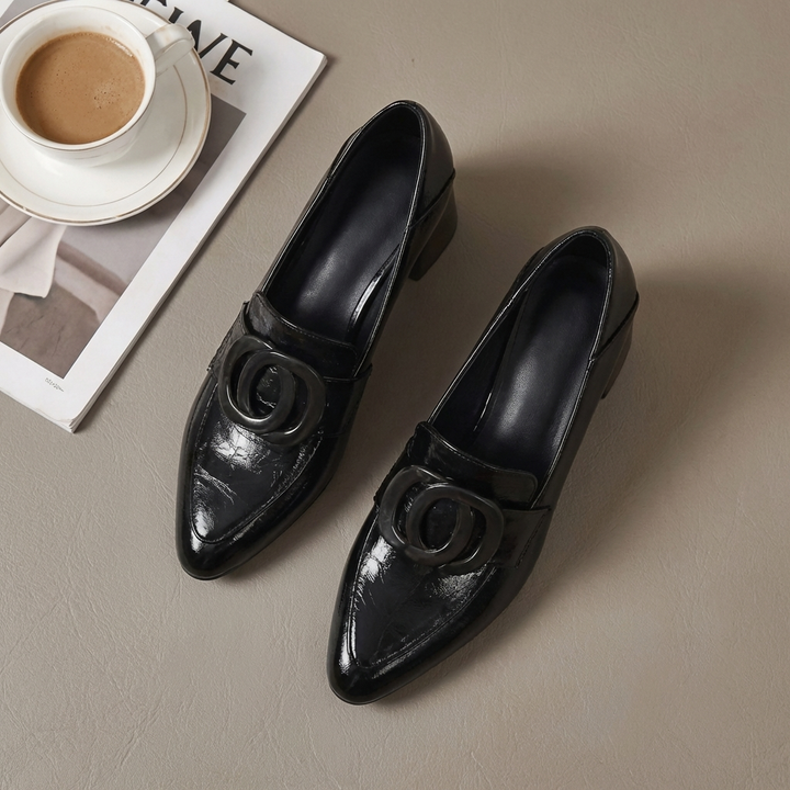 Valora Mocassins en Cuir à Talons