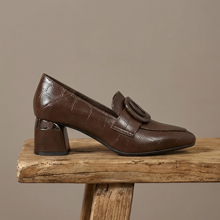 Valora Mocassins en Cuir à Talons