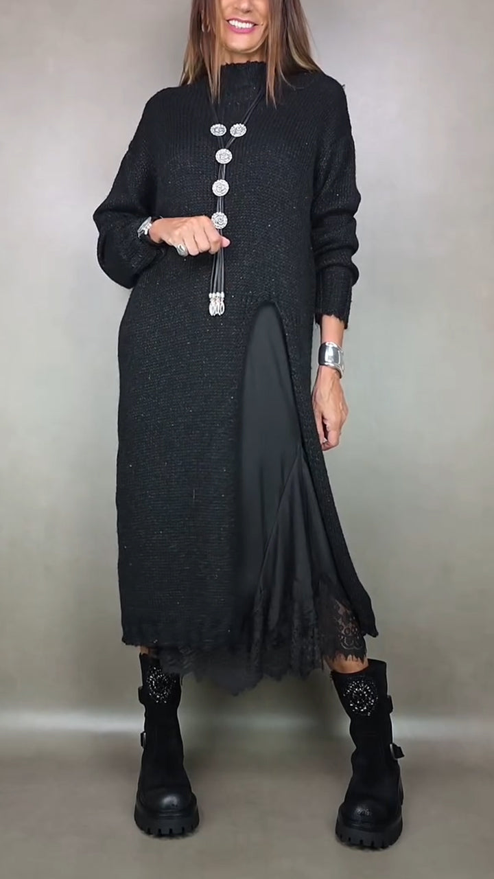 Legria | Robe en tricot à col montant